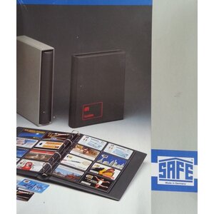 Telecard, Album (4 rings) geschikt voor Telefoonkaarten - Grijs - afm: 235 x 275 x 45 mm.