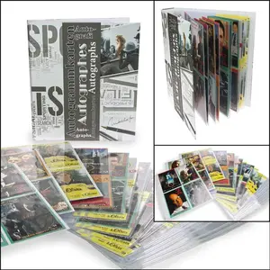 Blätter (4 Ringe) 4er Einteilung (108 x 148 mm.) geeignet für Unterschriftenkarten - Transparent - Abm: 230 x 305 mm.