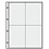 Blätter (4 Ringe) 4er Einteilung (108 x 148 mm.) geeignet für Unterschriftenkarten - Transparent - Abm: 230 x 305 mm.
