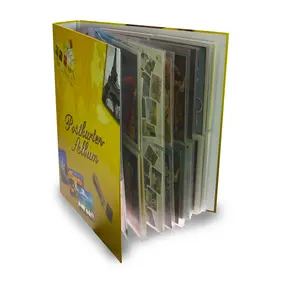 Album (4 rings) geschikt voor Ansichtkaarten - incl. 20 bladen - Designprint - afm: 290 x 325 x 60 mm.