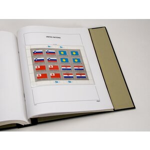 Voordrukblad N°: FB  2 - U.N.O. New York, Vlaggen - blad voor Basisalbum - Jaar: 1980 - Davo, DeLuxe