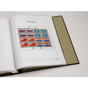 Voordrukblad N°: FB  6 - U.N.O. New York, Vlaggen - blad voor Basisalbum - Jaar: 1981 - Davo, DeLuxe