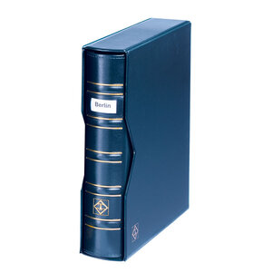 Album Optima Signum (Classic), inkl. Schutzkassette und ohne Blätter - Blau - 4 Ringe - Abm: 245 x 270 x 55 mm