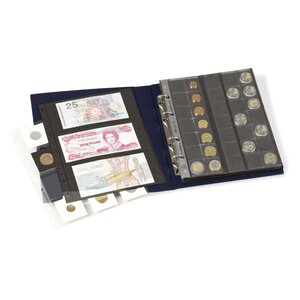 Album Optima (Easy), exkl. Blätter und ohne Schutzkassette - Blau - 4 Ringe - Abm: 240 x 270 x 40 mm