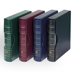 Grande Classic, Album (4 Ringe) ohne inhalt - inkl. Schutzkassette - Rot - Abm: 295 x 335 x 70 mm.