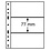 Insert sheets, Fully transparent - 3 compartments horizontal, Optima - type 3.C - 4 Rings - Pocket dim: 180x77 mm.