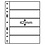 Insert sheets, Fully transparent - 5 compartments horizontal, Optima - type 5.C - 4 Rings - Pocket dim: 180x42 mm.