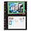 Insert sheets, Black 2-sided use - 2 compartments horizontal, Optima - type 2.S - 4 Rings - Pocket dim: 180x120 mm.