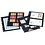 Insert sheets, Black 2-sided use - 3 compartments horizontal, Optima - type 4.S - 4 Rings - Pocket dim: 180x58 mm.