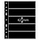 Insert sheets, Black 2-sided use - 4x2 compartments horizontal, Optima - type 5.S - 4 Rings - Pocket dim: 180x42 mm.