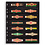 Feuilles de pochettes, Noir Utilisation des 2 côtés - 6 pochettes horizontale, Optima - type 7.S - 4 Anneaux - Dim. Du pochette: 180x30 mm.