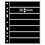 Feuilles de pochettes, Noir Utilisation des 2 côtés - 6 pochettes horizontale, Optima - type 7.S - 4 Anneaux - Dim. Du pochette: 180x30 mm.