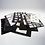 Insert sheets, Black 2-sided use - 1 compartment horizontal, Vario plus - type 1.S - 4 Rings - Pocket dim: 195x263 mm.