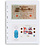 Insert sheets, Fully transparent - 2 compartments horizontal, Grande - type 2.C - 4 Rings - Pocket dim: 216x150 mm.