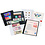 Insert sheets, Fully transparent - 4 compartments horizontal, Grande - type 4.C - 4 Rings - Pocket dim: 216x72 mm.