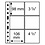Einsteckblätter, Völlig transparent - 3X2 Fächer horizontal, Grande - Typ 3/2C - 4 Ringe - Fach abm: 106x98 mm.