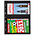 Insert sheets, Black 2-sided use - 2 compartments horizontal - LEUCHTTURM, Grande - type 2.S - 4 Rings - Pocket dim: 216x150 mm. ■ per 5 piecess.