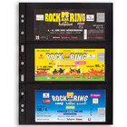 Insert sheets, Black 2-sided use - 3 compartments horizontal - LEUCHTTURM, Grande - type 3.S - 4 Rings - Pocket dim: 216x98 mm. ■ per 5 piecess.