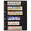 Feuilles de pochettes, Noir Utilisation des 2 côtés - 6 pochettes horizontale, Grande - type 6.S - 4 Anneaux - Dim. Du pochette: 216x46 mm.