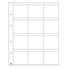 Leuchtturm, Optima, Feuilles (4 anneaux)  Étuis à monnaie 50x50 mm. (12 pcs.)  Transparent - dim: 202x252 mm. ■ par 5 pcs.