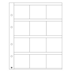 Leuchtturm, feuilles à monnaie Optima, 12 Étuis à monnaie