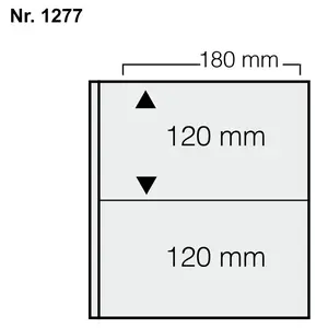 Artline, Blätter (4 Ringe) 2er Einteilung (180 x 120 mm.) Transparent - Abm: 205 x 260 mm.