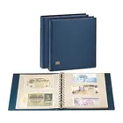 Safe, Favorit, Skai, Album (14 anneaux)  convient pour: billets de banque - incl. 10 feuilles - Bleu - dim: 315x305x50 mm. ■ par pc.