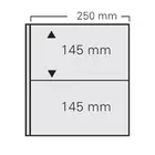Safe, GARANT Blätter (14 Ringe) Transparent - 2er einteillung (250x145) Transparent - Abm: 270x297 mm. ■ pro 5 Stk.