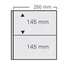 Insert sheets, Fully transparent 2-sided use - 3 compartments horizontal - SAFE, Garant - 14 Rings - Pocket dim: 250x95 mm. ■ per 5 piecess.