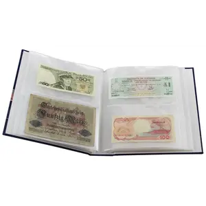 Album (bound) suitable for Banknotes - with 50 sheets - Design print - dim: 290 x 325 x 60 mm.
