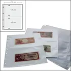 Safe, FC, Sheets (4 rings)  2 compartments (215x145 mm.)  suitable for Banknotes - Transparent - dim: 230x305 mm. ■ per 15 pcs.