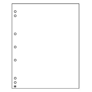 Feuilles de séparation - modèle: NUMIS (4 anneaux ) Blanc - dim: 186 x 223 mm.