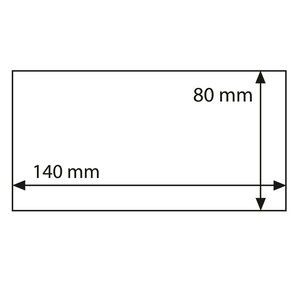 Protective cover suitable for banknotes (souvenir) - Transparent - dim: 140 x 80 mm.