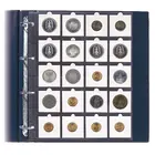 Safe, Compact A4, Feuilles (4 anneaux)  pour Étuis à monnaie 50x50 mm. (20 pcs.)  Transparent - dim: 242x298 mm. ■ par 5 pcs.