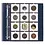 Compact A4, Sheets (4 rings) for Coin holders 67 x 67 mm. (12 pcs.) Transparent - dim: 242 x 298 mm.