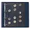 Compact A4, Sheets (4 rings) for Coins Ø 44 mm. (15 pcs.) Transp/w. black seperationsheets - dim: 210 x 255 mm.