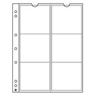 Leuchtturm, Numis, Feuilles (4 anneaux)  pour Monnaies Ø 55 mm. (6 pcs.)  Transparent - dim: 193x217 mm. ■ par 5 pcs.