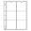 Leuchtturm, Numis, Blätter (4 Ringe)  für Münzen Ø 55 mm. (6 Stk.)  Transparent - Abm: 193x217 mm. ■ pro 5 Stk.