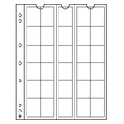 Leuchtturm, Numis, Feuilles (4 anneaux)  pour Monnaies Ø 25 mm. (30 pcs.)  Transparent - dim: 193x217 mm. ■ par 5 pcs.
