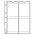 Leuchtturm, Numis, Blätter (4 Ringe)  für Münzen Ø 66 mm. (4 Stk.)  Transparent - Abm: 193x217 mm. ■ pro 5 Stk.