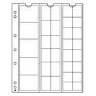 Leuchtturm, Numis, Feuilles (4 anneaux)  pour Monnaies Différentes tailles (33 pcs.)  Transparent - dim: 193x217 mm. ■ par 5 pcs.
