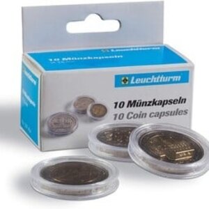 Coin Capsules Round - suitable for coins Ø 18 mm.