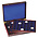 Leuchtturm, Presentation case, Volterra Trio - compartment dim: 39x39 mm. (90 pcs.)  Mahogany color - dim: 330x270x55 mm. ■ per pc.