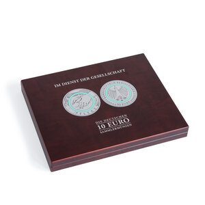 Presentation case, Volterra Uno - for Coins - Im Dienst der Gesellschaft, 10 Euro coins in capsules (25 pcs.)