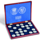 Leuchtturm, Presentation case, Volterra Uno - for 20 Euro coins in capsules (30 pcs.)  Mahogany color - dim: 305x245x30 mm. ■ per pc.