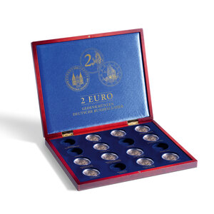Presentation case, Volterra Uno - for 2 Euro coins German states in capsules (16 pc.)