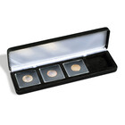 Leuchtturm, Coin box, Nobile - for Coin capsules 50x50 mm. ( 4 pc.)  Black - dim: 235x65x26 mm. ■ per pc.