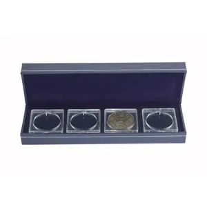 Luxus, Munten box, Long - Vormschuim - Blauw - afm: 242 x 67 x 35 mm.