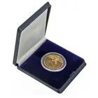 Safe, Coin box, HS - for Coins Ø 15 mm.  Dark blue plastic - dim: 67x70x12 mm. ■ per pc.