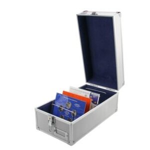 Koffer, Alu.MK - geschikt voor: PP-Muntensets - met handgreep - afm: 210 x 365 x 220 mm.